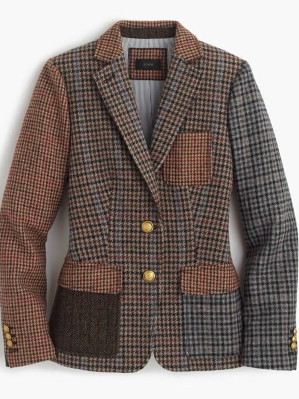 🍁 J. Crew Collection Rhodes Blazer - Rare Patchwork Tweed - Size 2